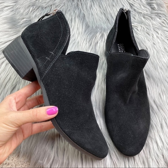 New Kenneth Cole Reaction Side Skip Black Suede Ankle Boots - Picture 3 of 11